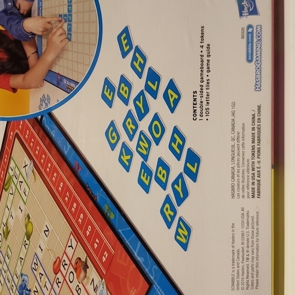NEW Hasbro Gaming Scrabble Junior Crossword Game Ages 5+ 2-4 Players - Picture 5 of 7